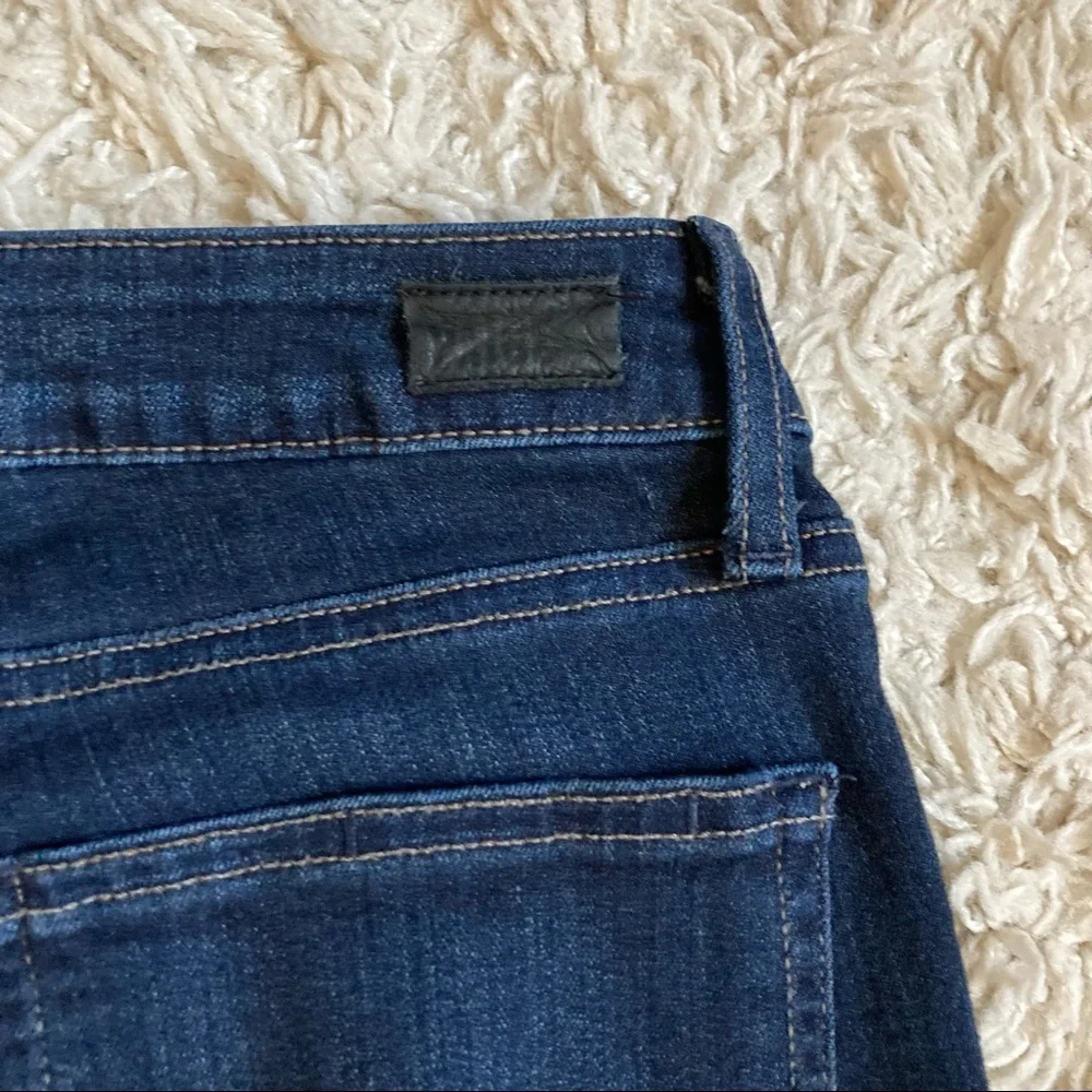 PAIGE Skyline Skinny Mona Dark Wash Mid Rise Blue Jeans Size 27 in EUC_16